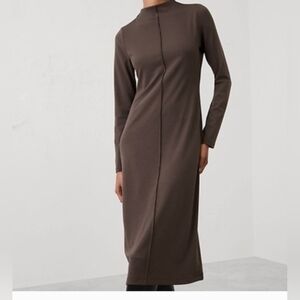 Banana Republic Women's Cozy Midi Dress In Dark Brown. NWT Size Small